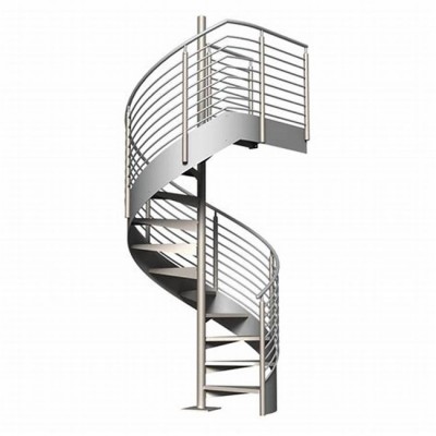 Modern Outdoor Stainless Steel Railing Spiral Stair